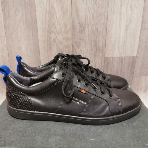 Men’s Kurt Geiger black Sneakers With Snake Skin Texture Size uk 9 eu 43 - Picture 2 of 21