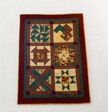 Quilt Pannel Fall Colors Finished Small Lap Or Wall Quilt Handmade 50x37in