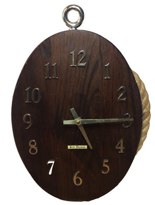 Seth Thomas, Wall Clock, Wooden Original Vintage, Block & Tackle Quartz
