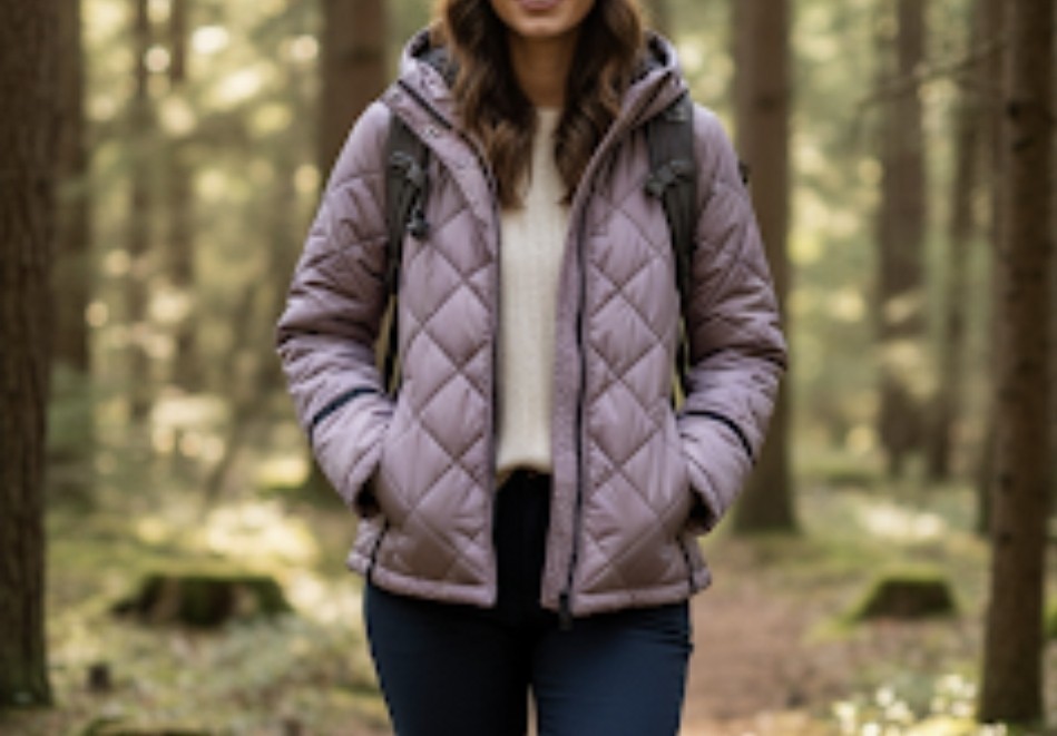 HUNTER REFINED QUILTED JACKET Coat ATLANTIS Lilac Size M Uk 12 14 Rrp£175