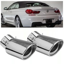 For 6 Series 640i  2PC Car Tail Pipe Exhaust Rear Muffler Tailpipe Tip