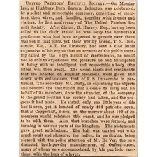 United Patriot's Benefit Society 1844 London Newspaper Clipping SAH5-S8
