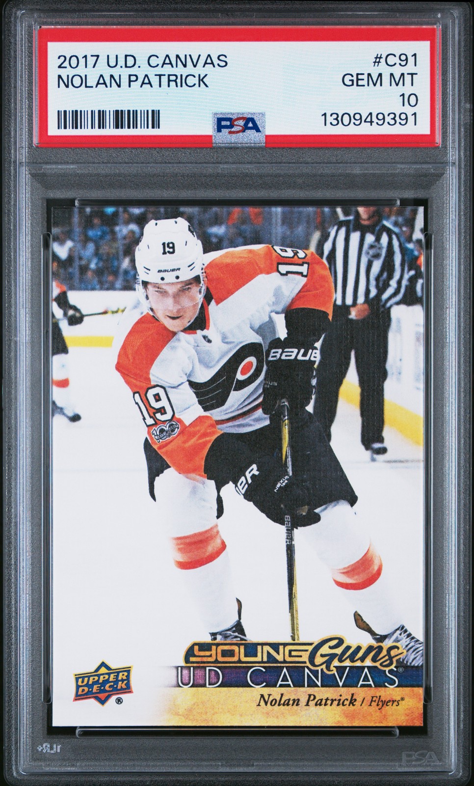 2017 Upper Deck Nolan Patrick (UD Canvas-Young Guns) #C91 PSA 10 Flyers (91)