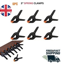 6 PACK 3'' SPRING CLAMPS QUALITY HEAVY DUTY NYLON PLASTIC QUICK GRIP CLIPS