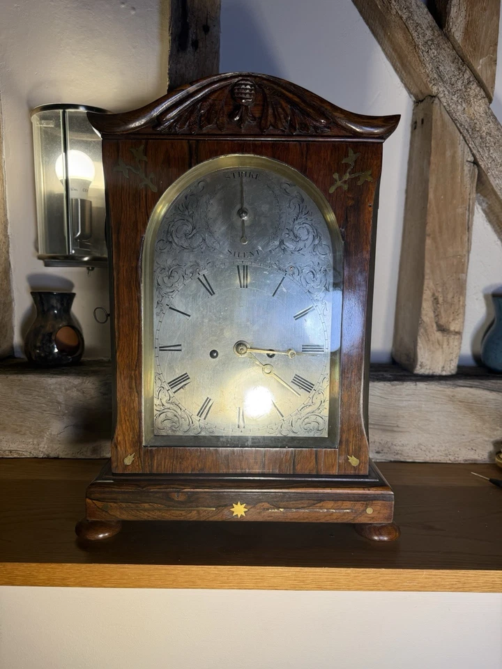 FULLY SERVICED A LATE 18th CENTURY CLOCK WITH A TWIN FUSEE MOVEMENT STUNNING - Image 2 of 4