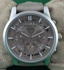 Luxury Montblanc Chronograph Gray Dial Date Men's Wristwatch "Keep Good Time"