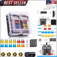 Efficient 12V Fuse Block with Free Blade Fuses  Waterproof Housing - 100A