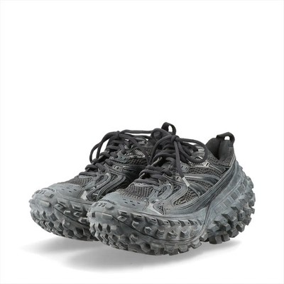 Balenciaga bouncer Mesh x leather Sneakers 23cm Ladies' Black