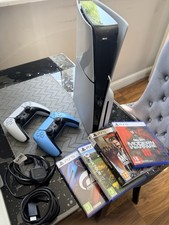 Sony PlayStation PS5 Slim 1TB Disc Console 2 Controllers And Games