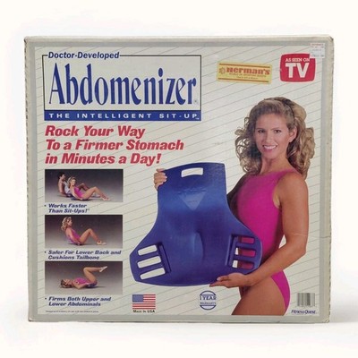 New Vintage 1989 Fitness Quest Abdomenizer Original Box & Instructions Exerciser