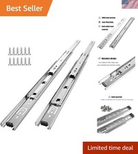 Zinc-Plated 5 Pair Drawer Slides - 20 Inch Full Extension Ball-Bearing Design