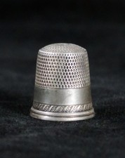 Antique Sterling Silver Thimble Victorian Filigree So Easy Size 10 (TH1)