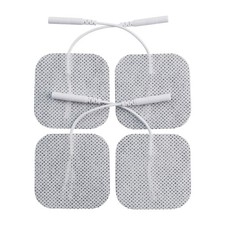 KS Premium TENS/EMS Unit 40 PCS Electrode Pads 2"x2" in. Reusable Self White