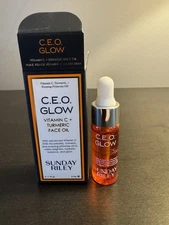 Sunday Riley CEO Glow Vitamin C Tumeric Face Oil 5 ml .17 oz Travel Size NIB