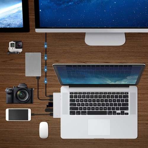 USB C Hub 6 w 2 Jednoczesne połączenie Duża skala Rozszerzenie 5 Gbps kogeneracja - Zdjęcie 19 z 22