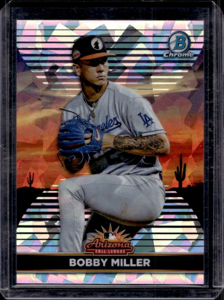 2022 Bowman Chrome Bobby Miller 2021 AFL Fall Stars refrator atômico #99/150