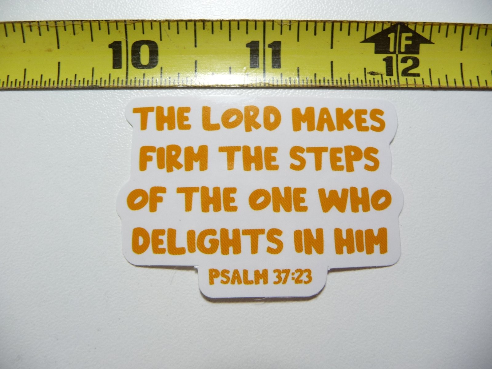 PSALM 37:23 Faith Decal Sticker - The Lord Guides Your Steps Christian Gift