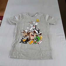 Boys MED 10/12 Looney Tunes Gray Graphic Short Sleeve T Shirt NWT