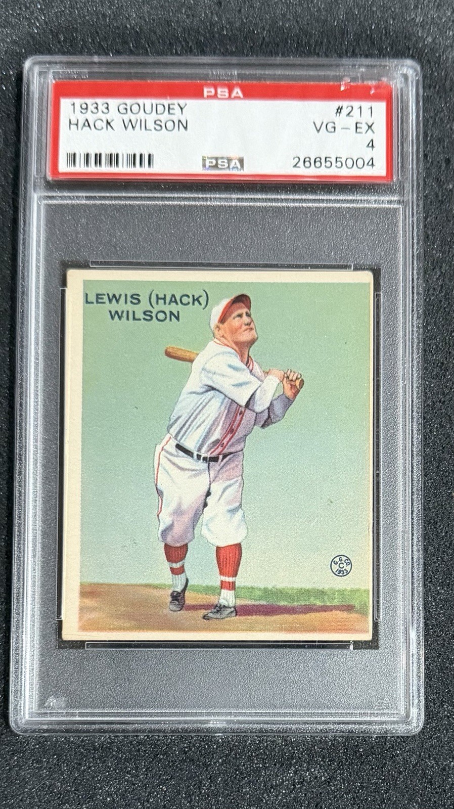 1933 Goudey - #211 Hack Wilson - PSA 4