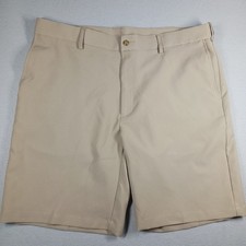 PGA Tour Golf Shorts Men  s Size 40 Beige Khaki Flat Front Activewear Athleisure