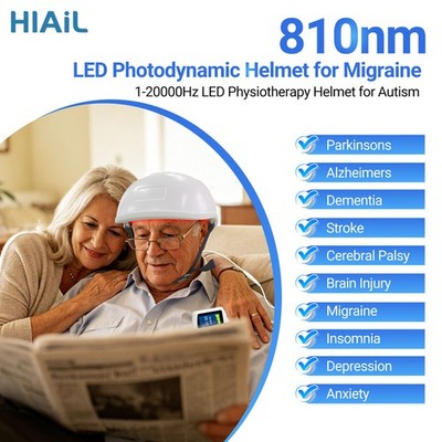 PBM 810nm Brain Helmet NIR Light Therapy for Brain Injury,Parkinsons, Depression