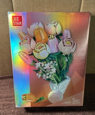 Flowers Bouquet Building Set with Vase - 1011 PCS Bricks Blocks Toy for Adult