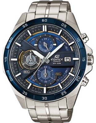Casio EFR-556DB-2AVUEF Edifice, Herrenuhr, blaues Stahlarmband