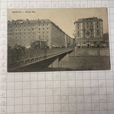 Antica Cartolina Postale Genova Ponte Pila Tram Viaggiata 1922