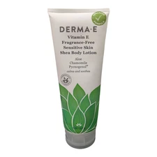 Derma E -Vitamin E, Fragrance Free, Sensitive Skin Shea Body Lotion, 8oz