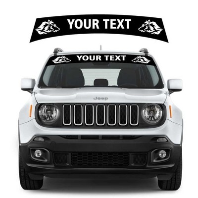 Pegatinas parabrisas texto personalizable lobos compatible con Jeep Renegade