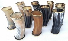 Horn Mug Ale Beer Wine Mead Mug Cups 6" for Wine Beer Lot of 10 Viking Drinking