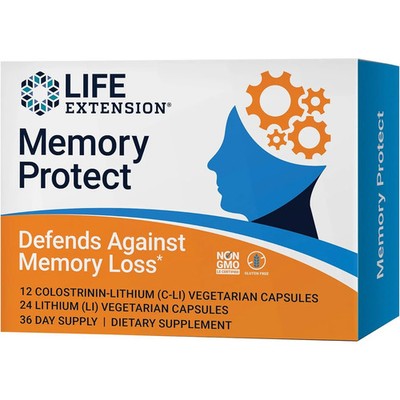 Life Extension Memory Protect,12Colostrinin-Lithium(C-LI) ,24 Lithium VegCaps