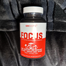 GOBIOTIX Focus 8 Super Mushroom Complex 90 Veggie Capsules NEW Sealed 01/27