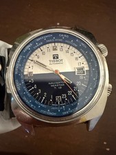 Tissot Seastar Navigator T12 Supercompressor 24h orologio vintage (Worldtimer) 1970