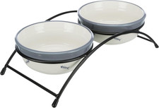 Ciotola in Ceramica  Con Impronte Di Zampe per Cani, 2 X 0.3L, Colori Assortiti 