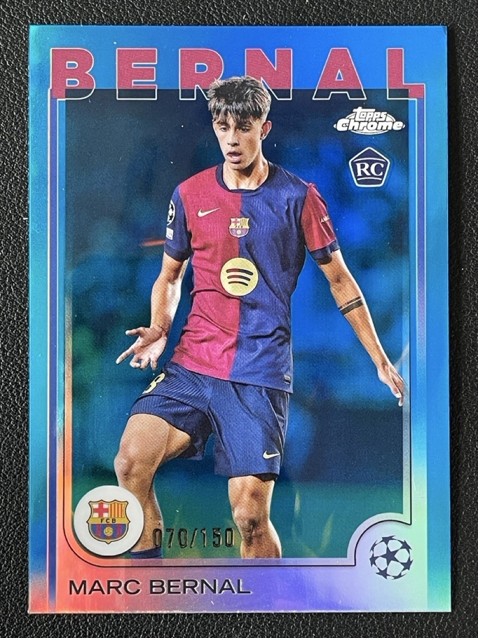 Marc Bernal 2024-25 Topps Chrome UCC Blue Refractor RC /150 #39