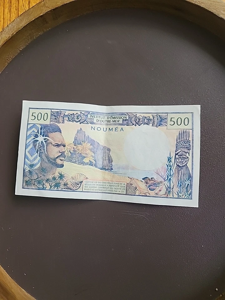 French Pacific Territories 500 Francs Banknote, Institut d'Emission d'Outre-Mer, - Image 2 of 2