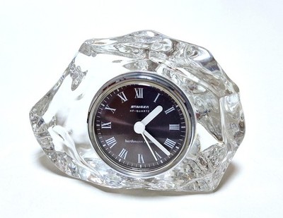 Barthmann Crystal Glass Table Clock Quartz Movement Staiger Design Grandfather Clock