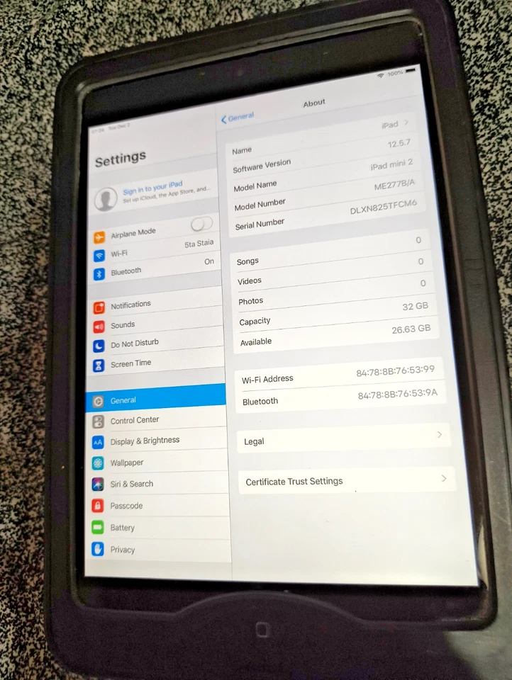 Apple iPad Mini 2nd Gen - 32GB - Black WiFi (iOS 12.5.7) A1489 - Image 2 of 4