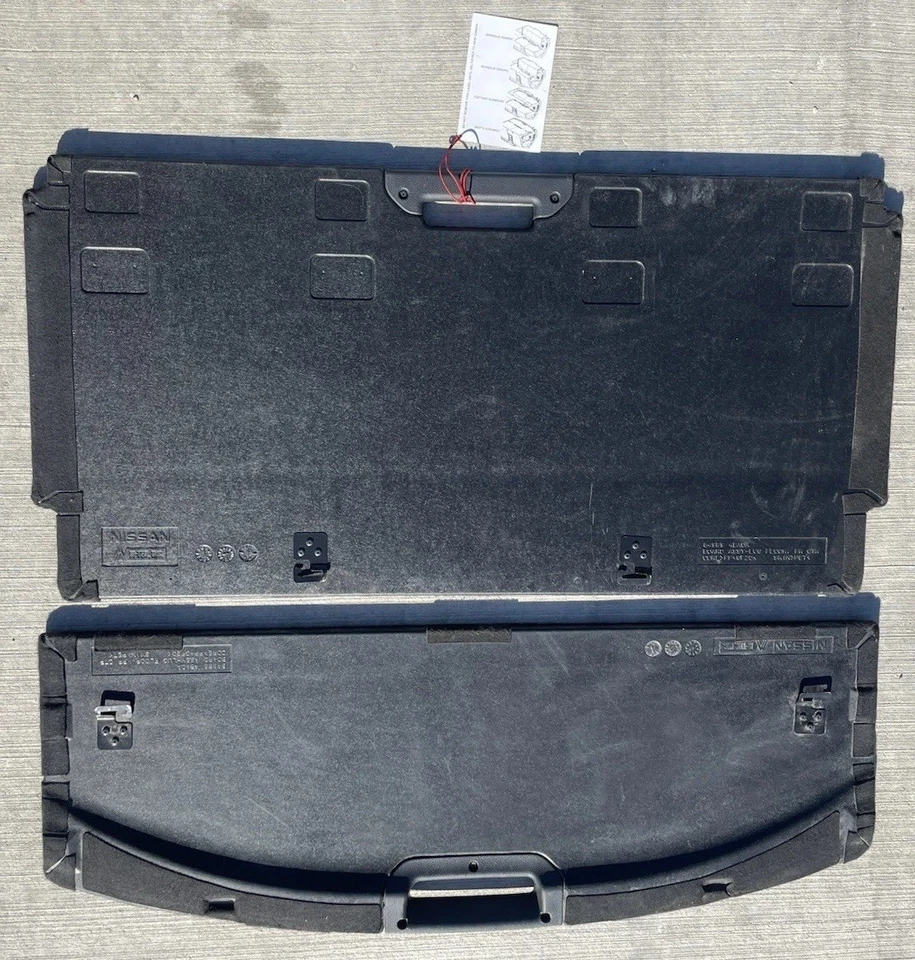 2014-2020 NISSAN ROGUE Trunk Cargo Floor Mat Cover 2 Piece Black OEM - Image 3 of 4