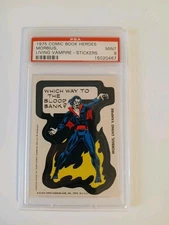 1975 Topps Comic Book Heroes Morbius, The Living Vampire Sticker PSA 9