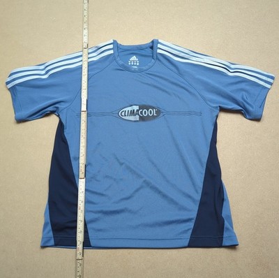 Adidas ClimaCool T-Shirt Herren Small Blau Navy 3 Streifen Training Oberteil M