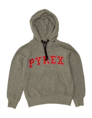 Pyrex Mädchen Grafik Hoodie Pullover 6-7 Jahre XS Grau Baumwolle CD19