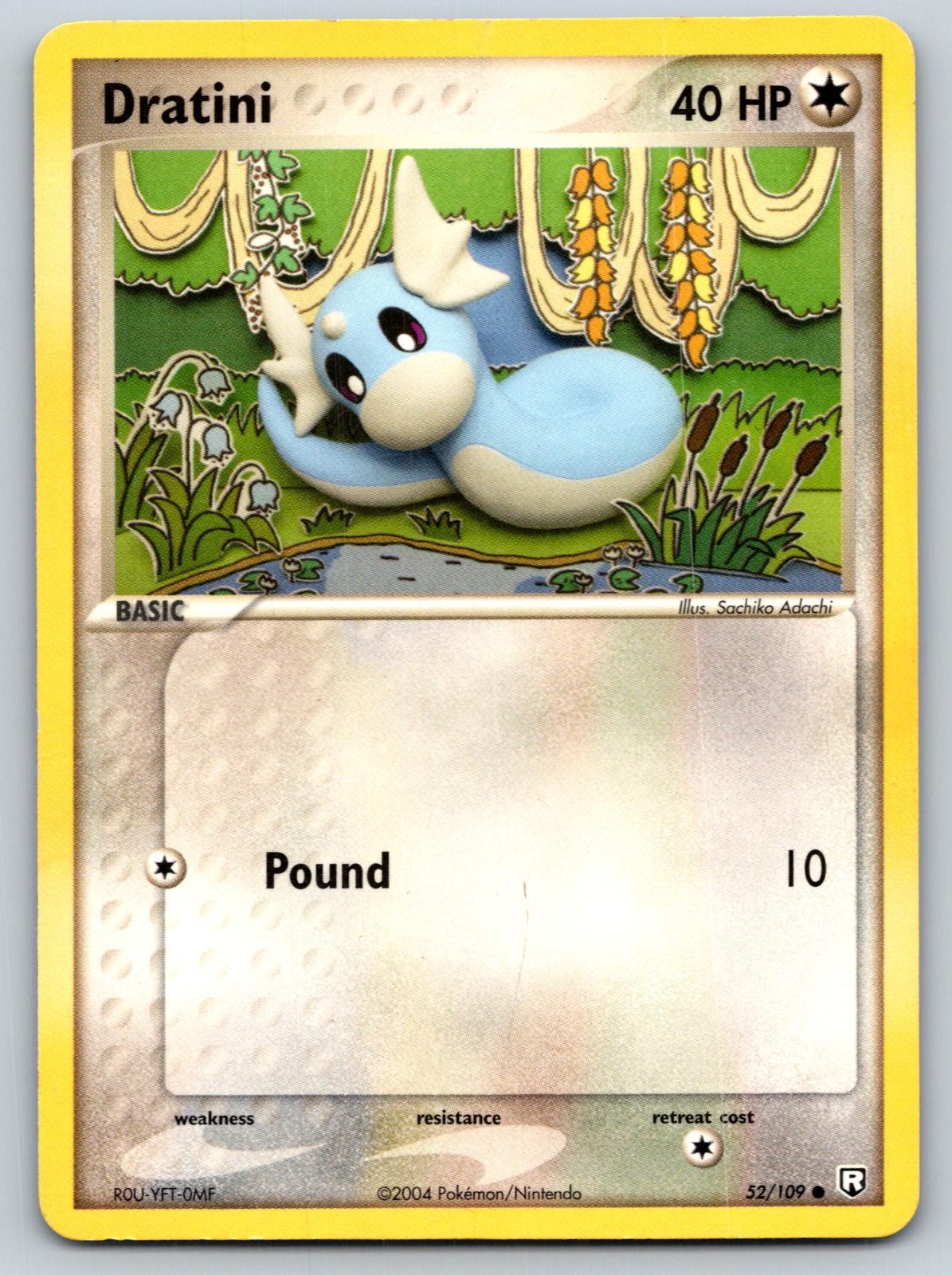 Dratini 52/109 Common Team Rocket Returns Pokemon HP/DMG