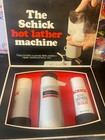 The Schick Hot Lather Shaving Cream Set Machine 2 Refills Vtg 1970s NEW BUT OPEN — photo 5