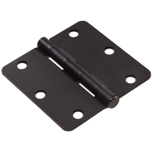 Hillman Hardware Essentials 1/4" Round Corner Door Hinge Oil Rubbed Bronze 3.5" 852785
