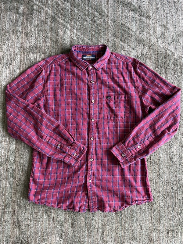 Mens Flannel Long Sleeve Shirt Size Large The Indian Garage Co.