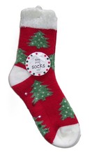LADIES KEEP YOUR SOCKS ON Warm Cozy Non-Slip Christmas Tree Socks 9-11