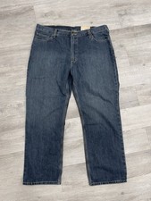 Carhartt Holter Blue Denim Jeans Pants Relaxed Fit Straight Leg Men Size 42 x 32