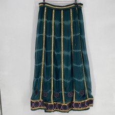 Soft Surroundings Y2K Inspired Boho Festival Embellished Maxi Skirt M